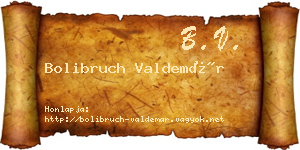 Bolibruch Valdemár névjegykártya